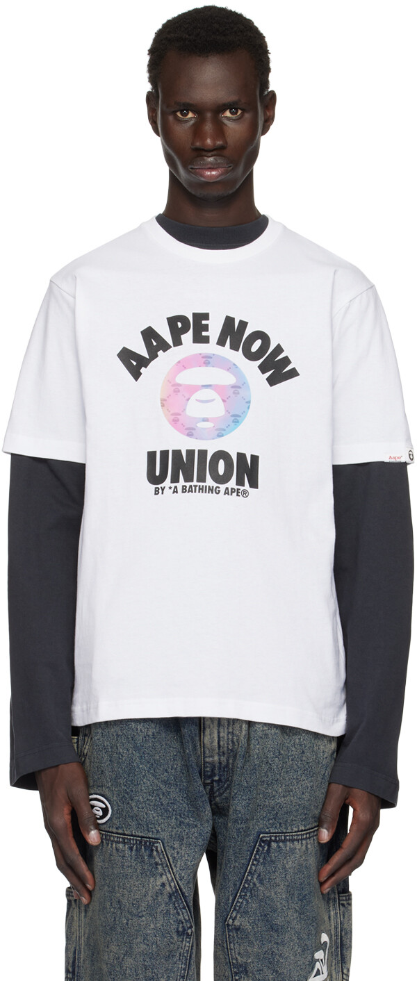 

Футболка «Союз» AAPE by A Bathing Ape, белый
