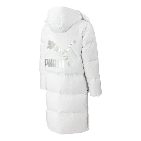 

Куртка teamliga long down coat 'white' Puma, белый