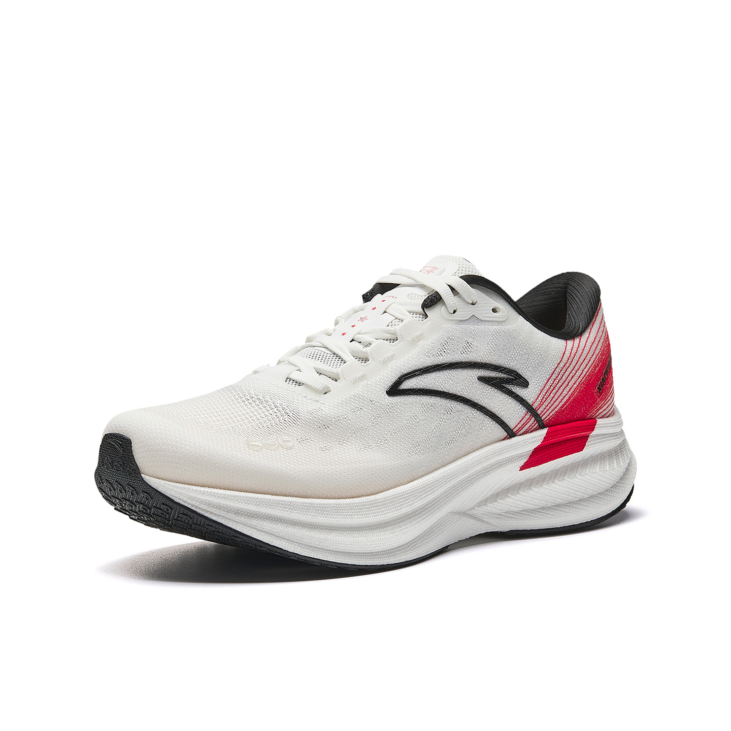 Champion 3 V3 тренировочные кроссовки для бега на длинные дистанции мужские papyrus white/basic black/fiery red ANTA, белый/черный/Fiery красный-1 — фото 2