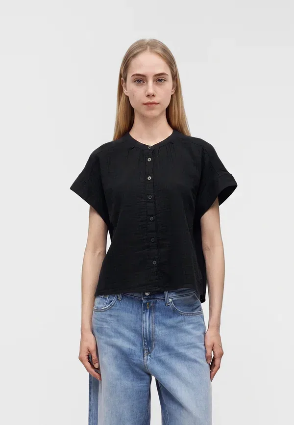Блузка из газовой ткани Gap, цвет истинный черный