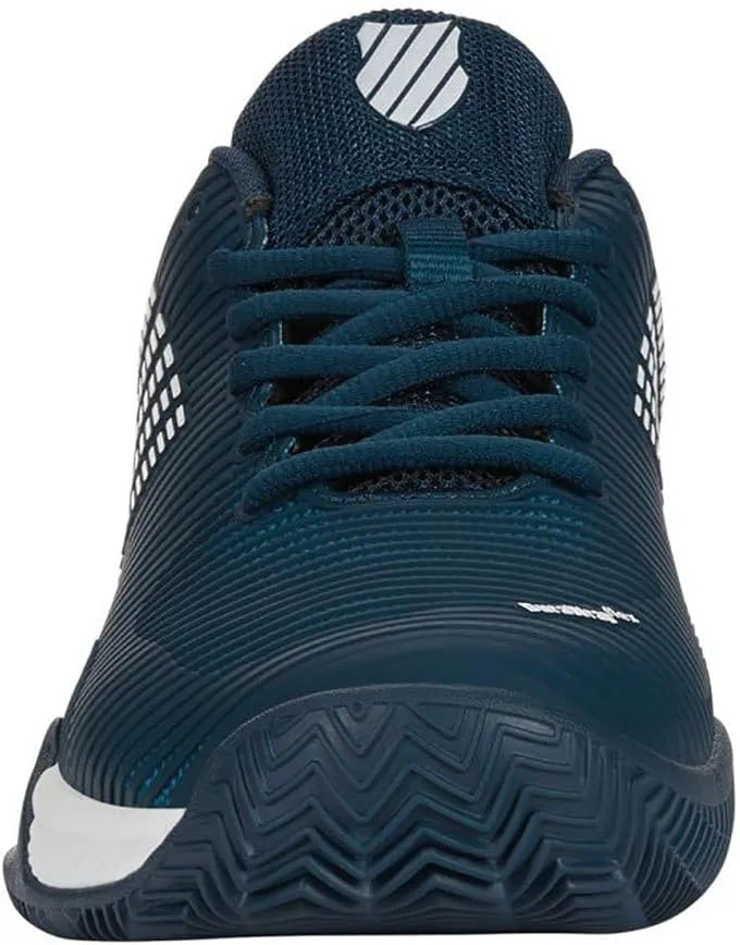 Мужские теннисные кроссовки K-Swiss Performance Hypercourt Express Hb - Highrise/Black/Neon Blaze, белый — фото 4