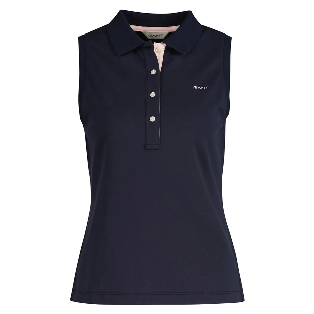 

Жилет Gant с контрастным воротником из пике, синий