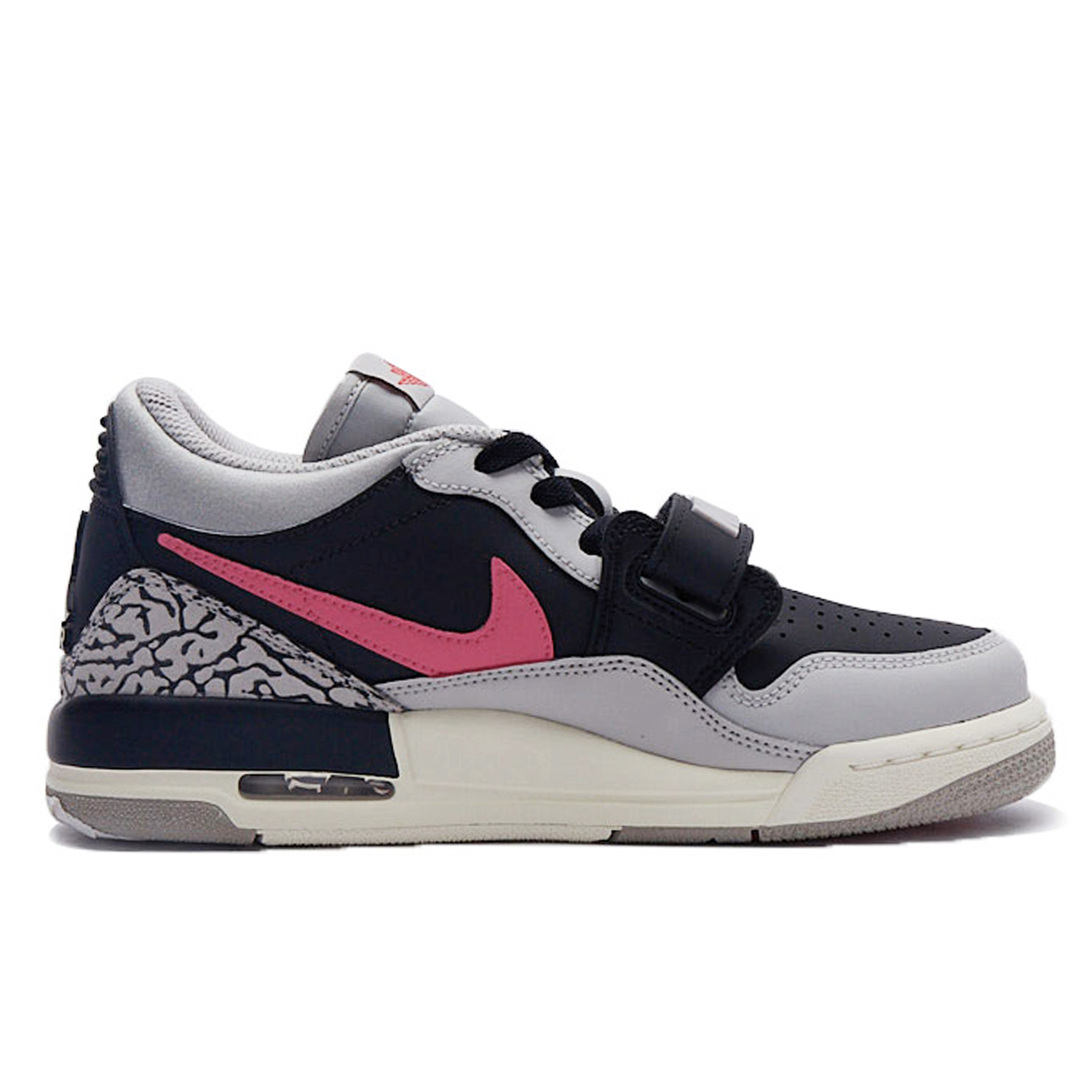 Jordan Legacy 312 с амортизацией низкие детские баскетбольные кроссовки Black Pink Gray для подростков — фото 3