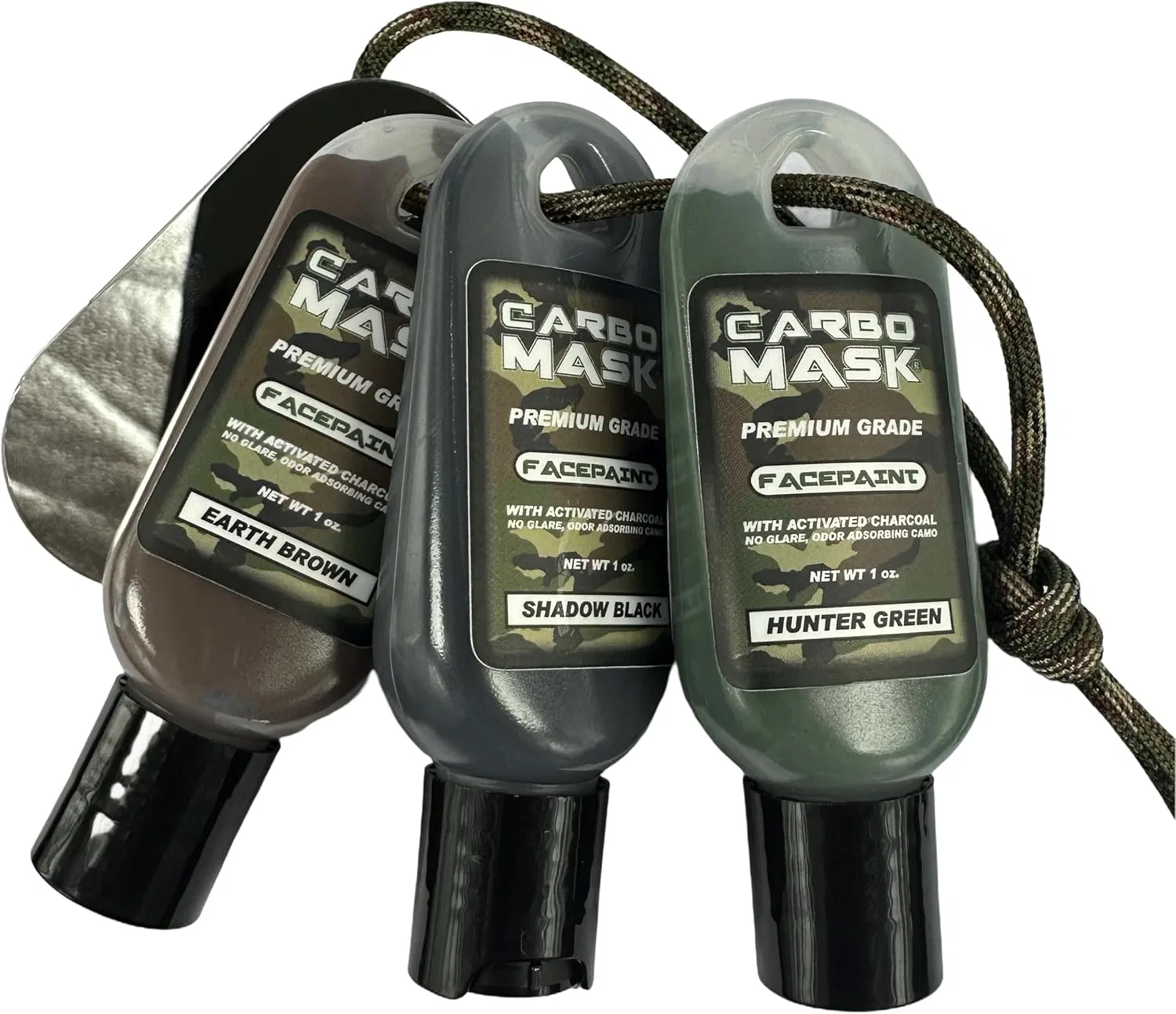 Маска для лица Камуфляжная Carbomass, 3 шт по 28 г, черный, коричневый, зеленый