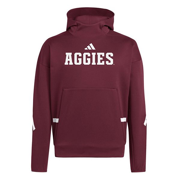 Мужской бордовый худи texas a&m aggies zne Adidas — фото 3