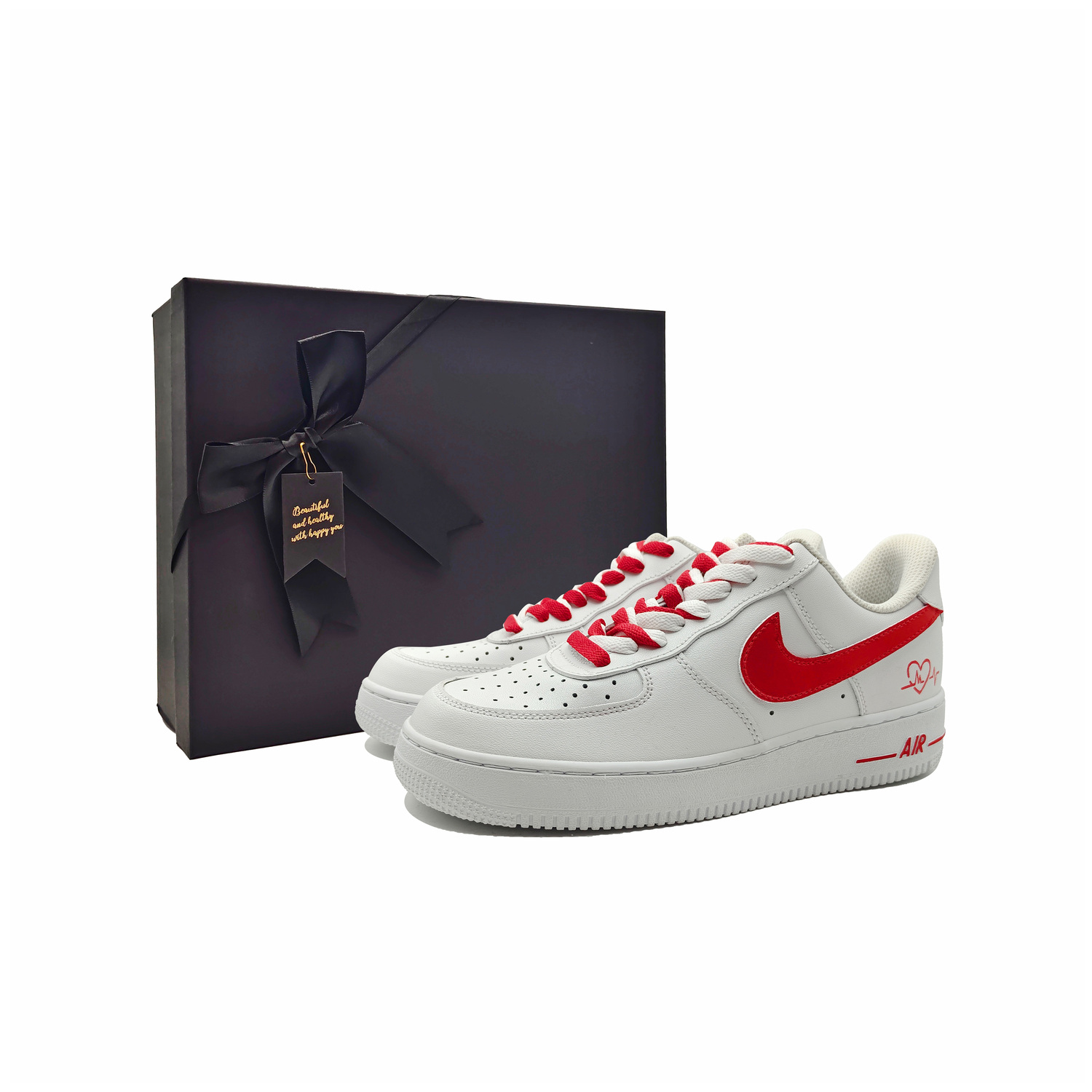 

Nike Кроссовки Air Force 1 CNY Collection Heart To Heart износостойкие утепленные низкие для скейтбординга унисекс красные, цвет Red