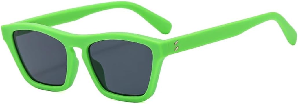 

Классические солнцезащитные очки в маленькой квадратной оправе для женщин и мужчин, винтажные, для активного отдыха, вождения, рыбалки и путешествий, с защитой от УФ-излучения UV400 TVTBBVV, Green Gray