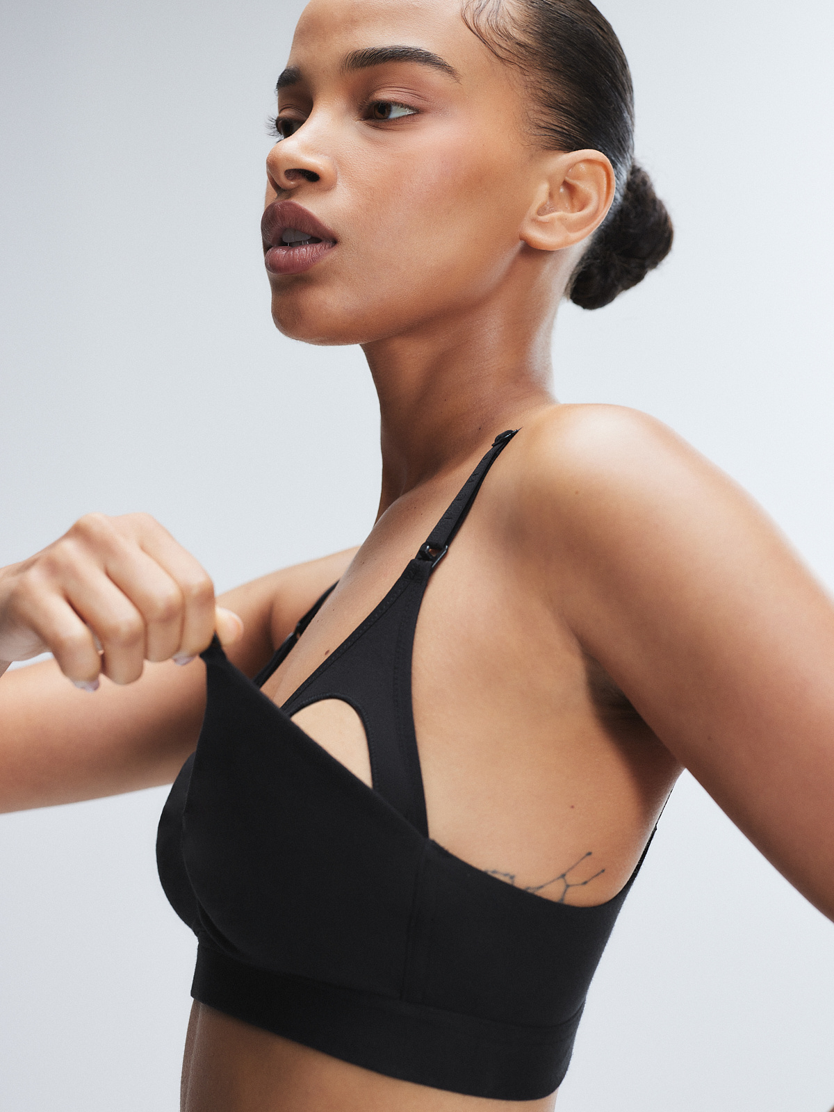 

Бралетт Savage X Fenty Cotton Maternity, цвет Black Caviar