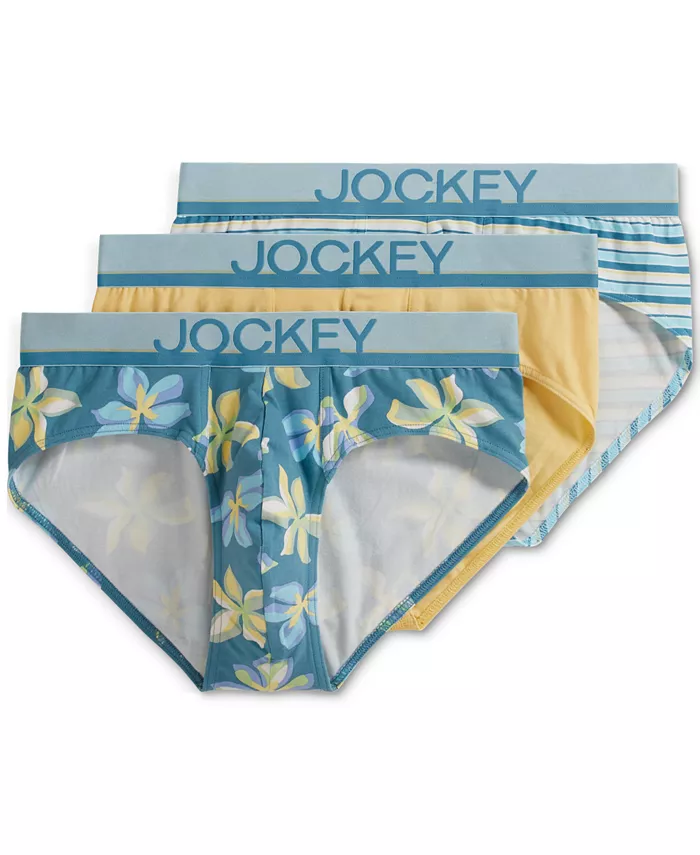 

Мужские хлопковые трусы со стрейчем, 3 шт Jockey, синий