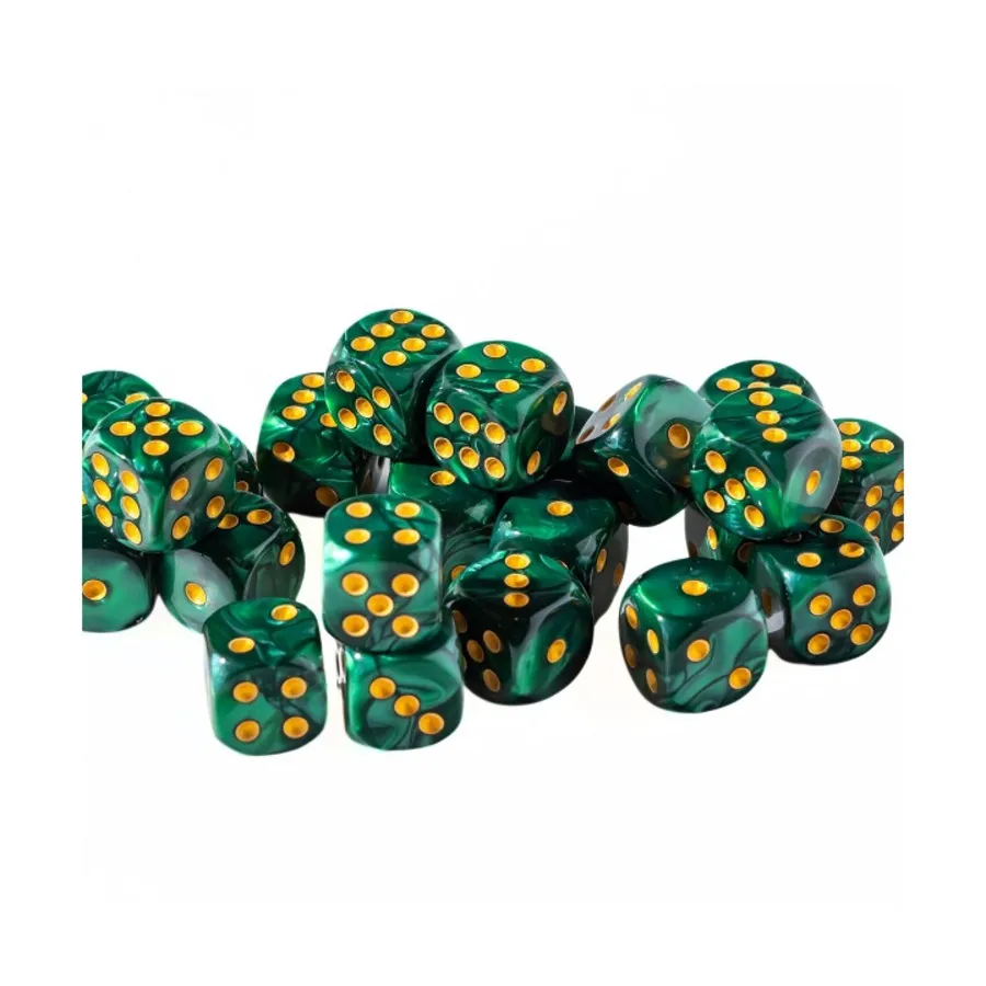 

12 мм d6 Пышные поля с желтым (25), Dice - 25 Piece D6 Sets (Easy Roller Dice)