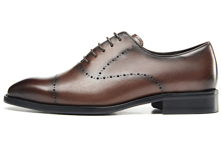 

Туфли KANGNAI Dress Shoes Men Low-Top Brown