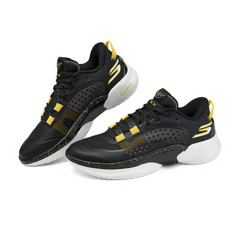 SKX RESAGRIP Кроссовки для тренировок и беска мужские низкие черные с желтым Skechers — фото 3
