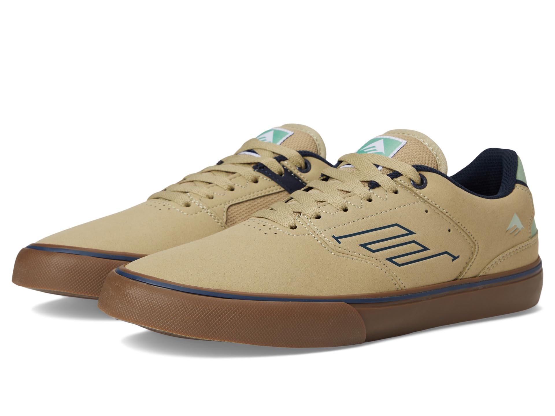 

Кроссовки Emerica The Low Vulc, цвет Tan/Blue/Green