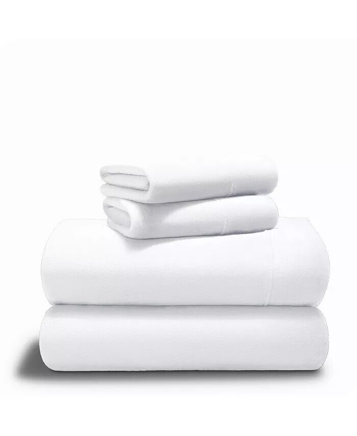 

Комплект простыней King из микроплюша из флиса Bare Home, белый