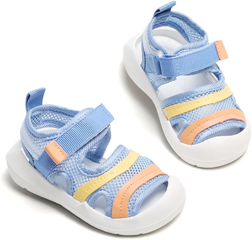 

Детские спортивные сандалии OAISNIT для мальчиков и девочек, легкие, с противоскользящей резиновой подошвой, для пляжа и воды, летние ходунки для малышей, синий