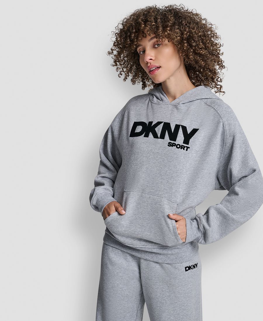 

Женская толстовка с капюшоном и карманом-кенгуру с логотипом Flock DKNY, Pearl Grey Heather, Белый, Женская толстовка с капюшоном и карманом-кенгуру с логотипом Flock DKNY, Pearl Grey Heather