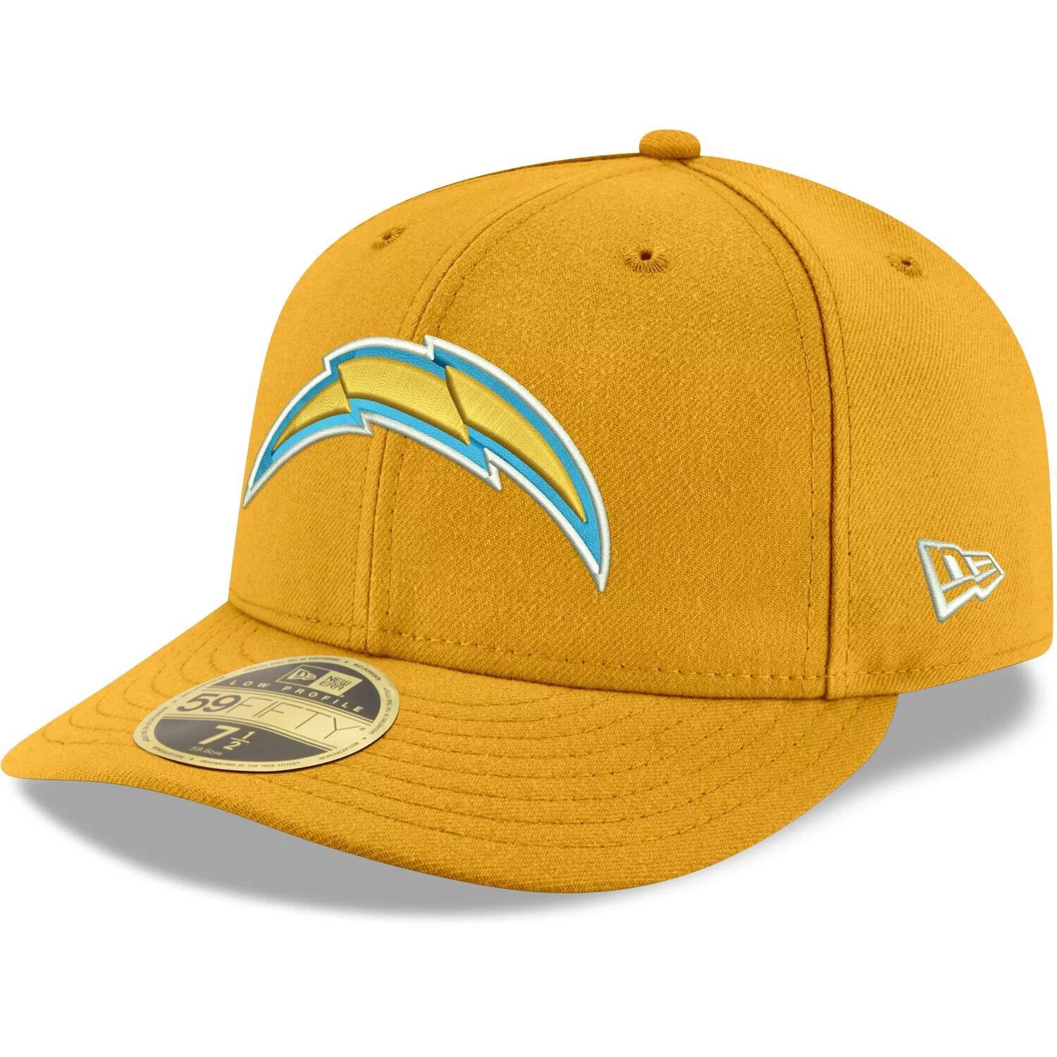 

Мужская командная кепка New Era Gold Los Angeles Chargers Omaha Low Profile 59FIFTY
