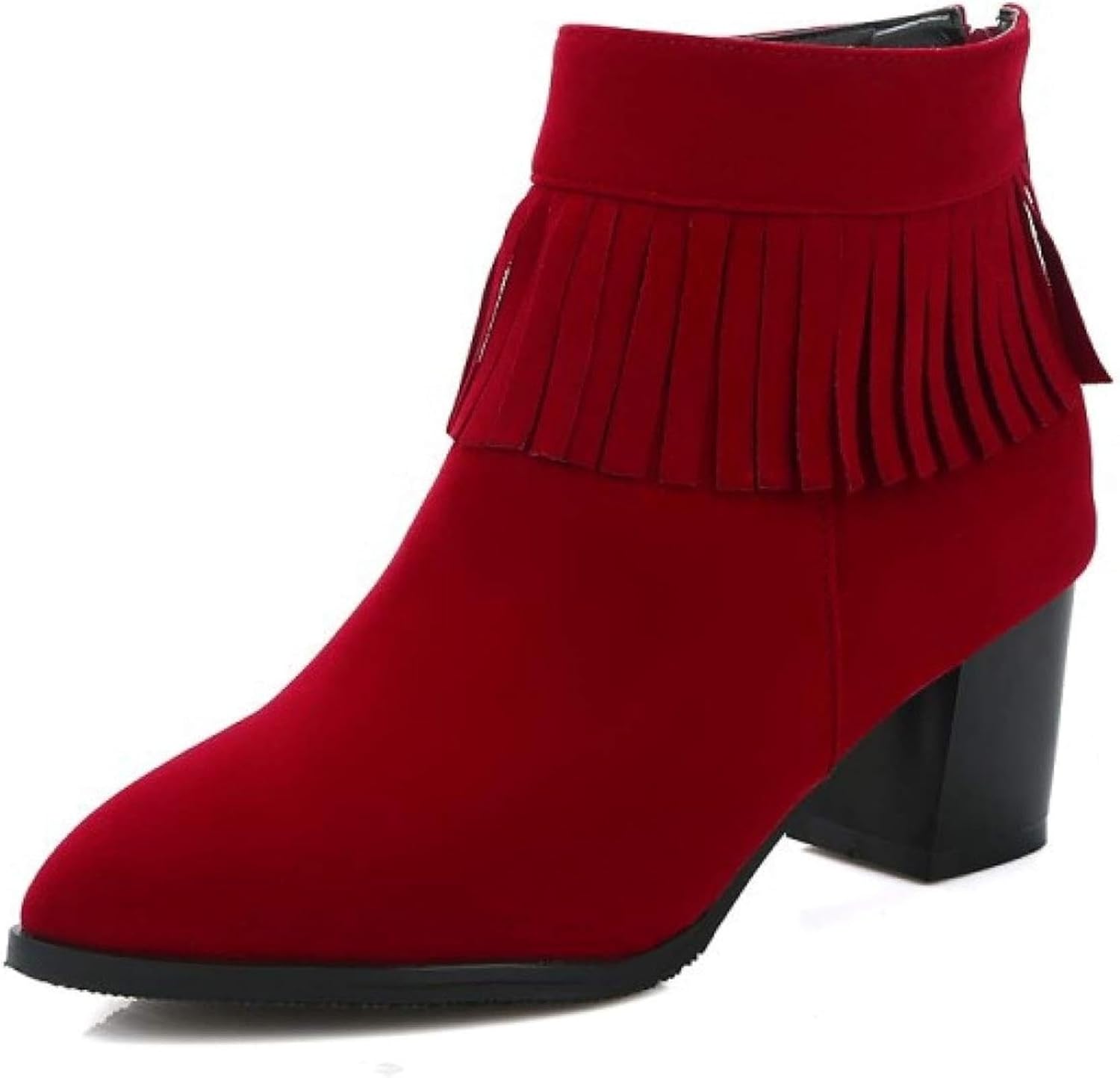 

Детские ботинки на щиколотку с удобной застежкой-молнией сзади, короткие осенние ботинки из искусственной кожи, классические заостренные ботинки для свиданий зимой FAZAIQILUO, Red