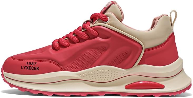 

Мужские модные кроссовки Yebonsho, шнуровка, модные кроссовки, повседневные, удобные, противоскользящие, легкие ретро повседневные обувь, красный