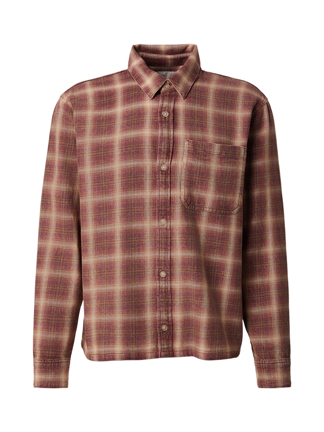 

HOLLISTER Рубашка на пуговицах комфортного кроя в винно-красном цвете