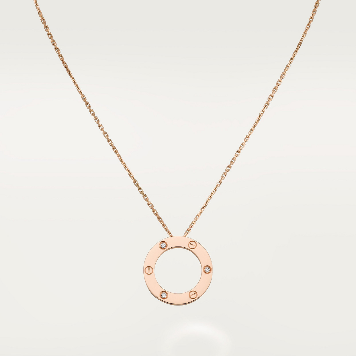 

Ожерелье Cartier Pendentif LOVE, 3 бриллианта, розовое золото