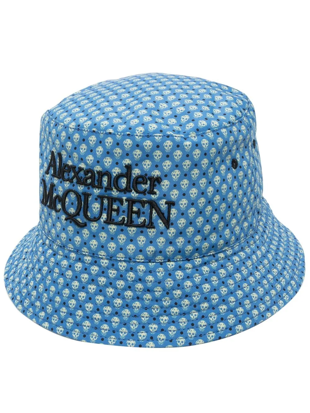 

Панама с принтом Skull Alexander McQueen, синий