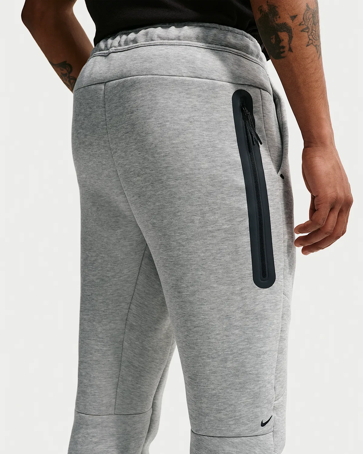 Мужские флисовые джоггеры Nike Tech, Dark Grey Heather/Black — фото 3