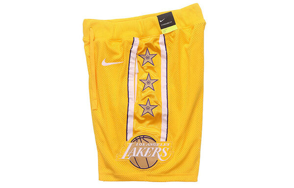 Шорты баскетбольные шорты nba los angeles lakers sw fan edition Nike, желтый — фото 4