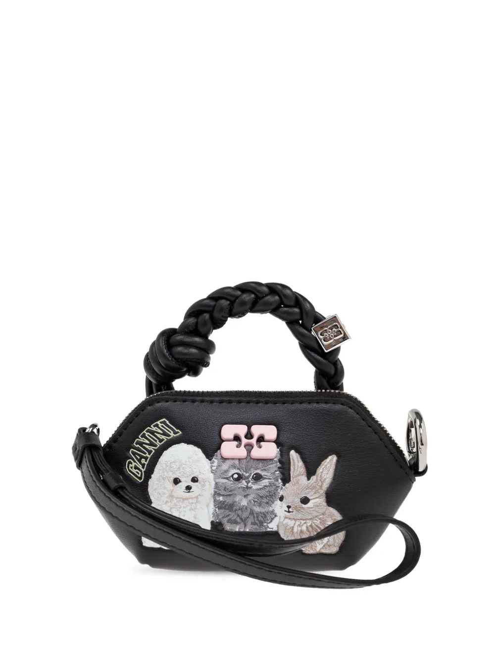 

Кожаная сумка-тоут GANNI, черный