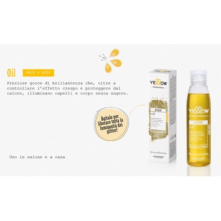 Star Oil Hair & Body Light Highlighter Oil 125 мл Желтый Профессиональный Corrado — фото 2