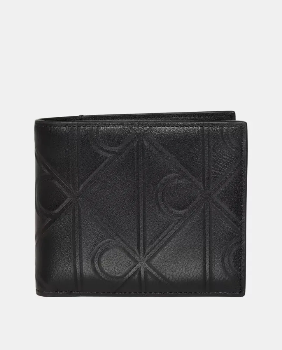 Мужской кошелек с монограммой CK Calvin Klein, черный