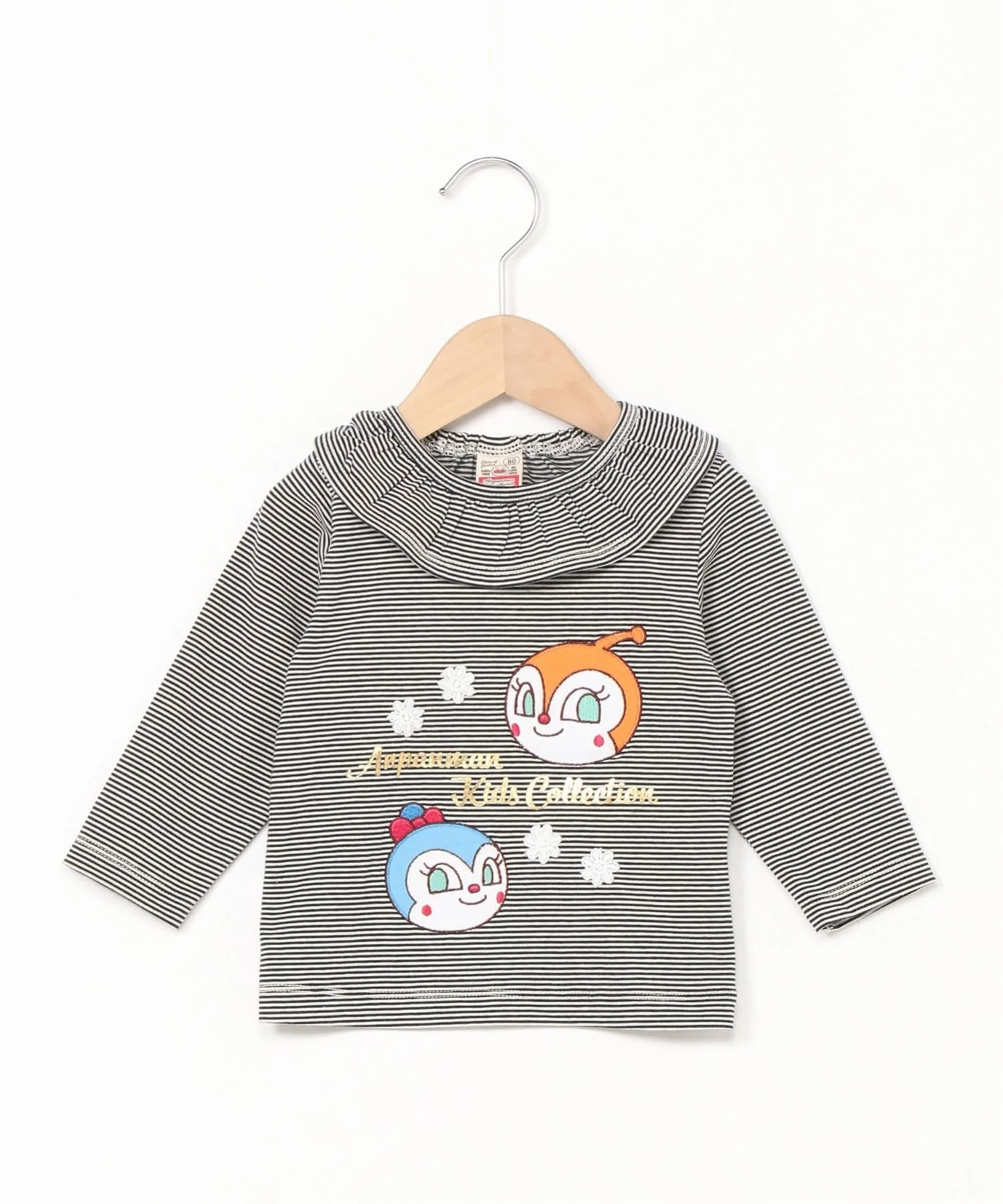 Футболка с длинными рукавами и оборкой на воротнике APKC/(K) Anpanman Kids Collection, black — фото 2