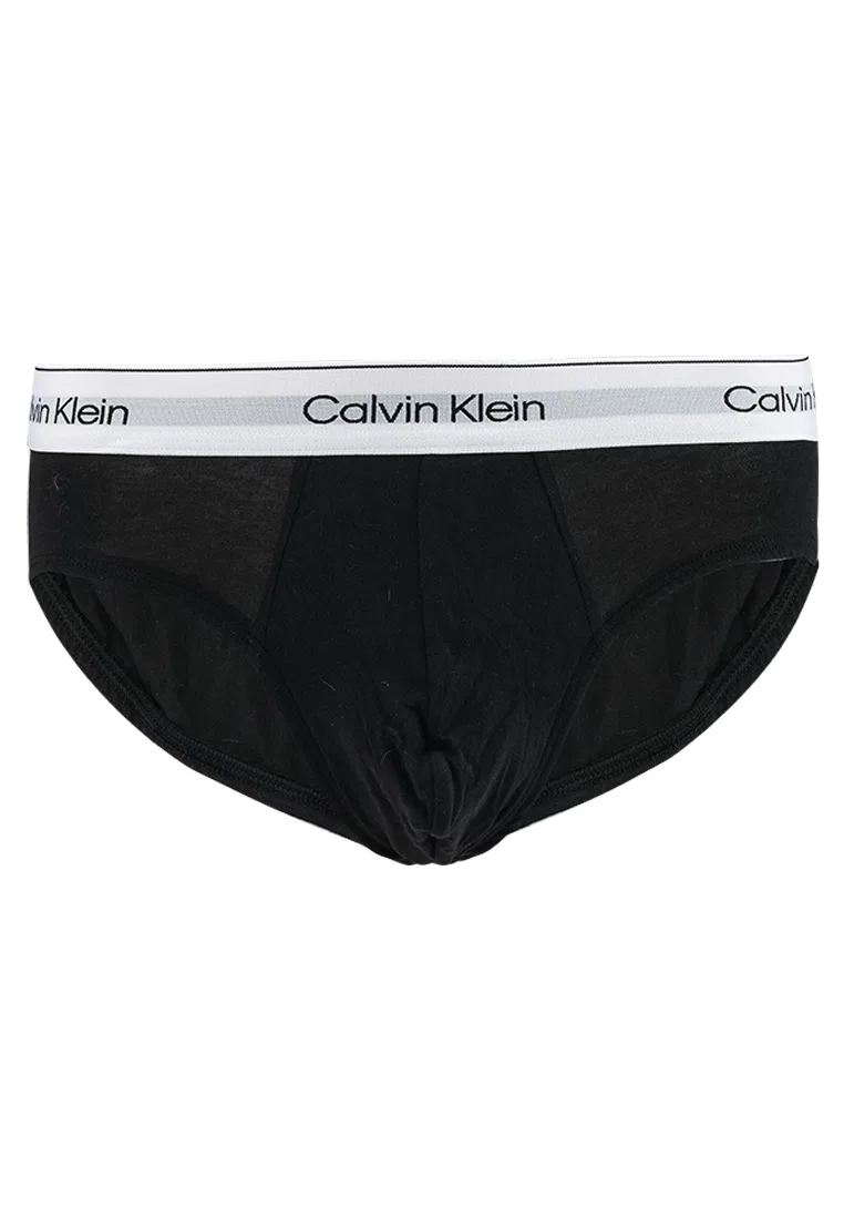 Трусы, хлопковые, Modern Cotton, 2 пары Calvin Klein, черный/серый — фото 2