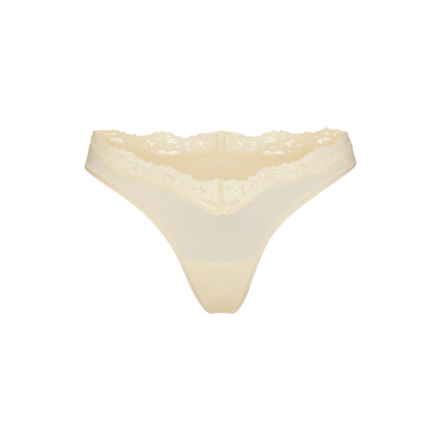 

Стринги с окучиванием SKIMS Fits Everybody Lace, цвет Butter