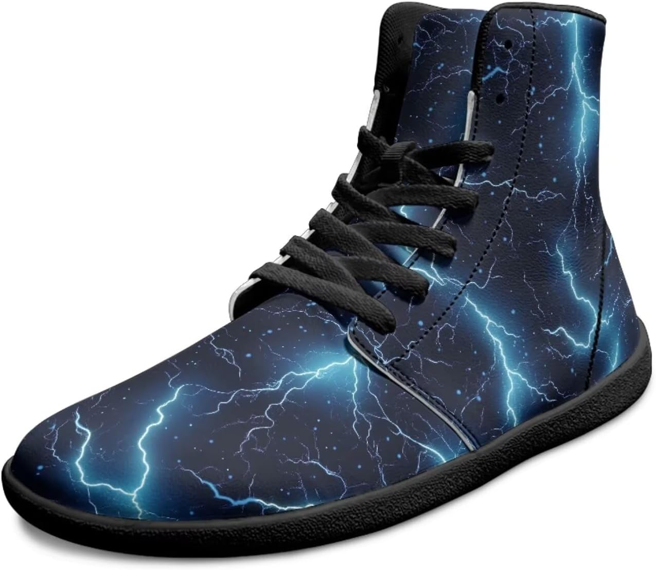 

Мужские босоножки Fire Flame из кожи с высоким верхом, кроссовки с широкой носочной частью, обувь для ходьбы с нулевым перепадом и минималистичной подошвой Chririnla, Lightning