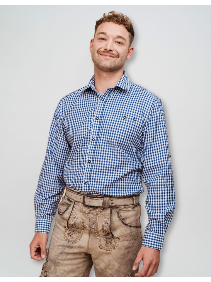 

традиционная рубашка синего цвета Hofglanz