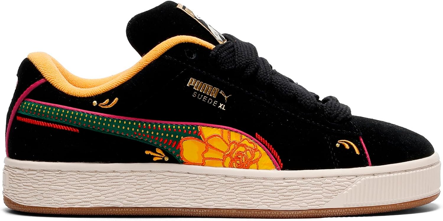 

Мужские кроссовки PUMA Suede XL La Catrina на шнуровке, повседневные - черные