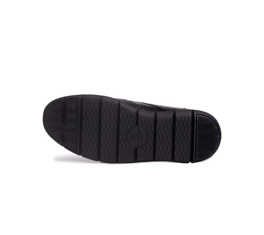 Мужские кожаные оксфорды Barnes Ave Hands-Free Slip On Technology с технологией свободного надевания Marc Joseph New York, черный napa leather/черный — фото 4