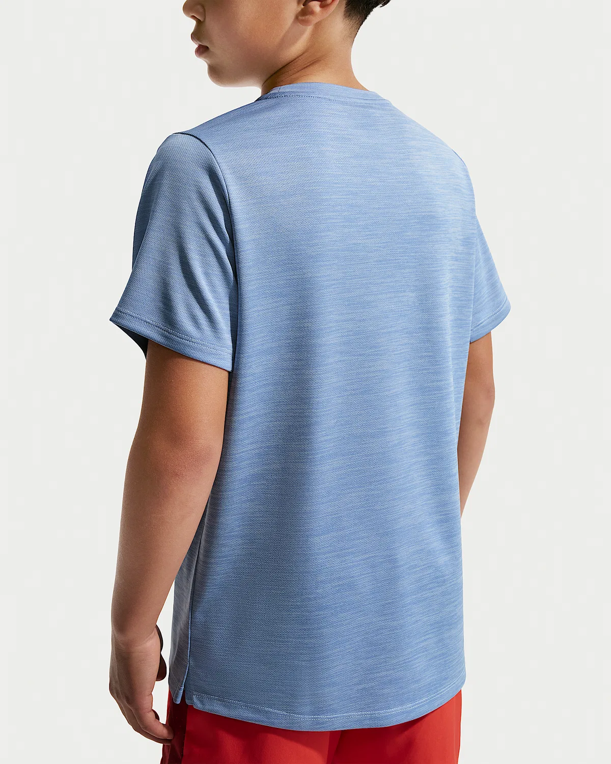 Детская футболка Nike Miler Dri-FIT с коротким рукавом, Work Blue/Hydrogen Blue/Heather — фото 2
