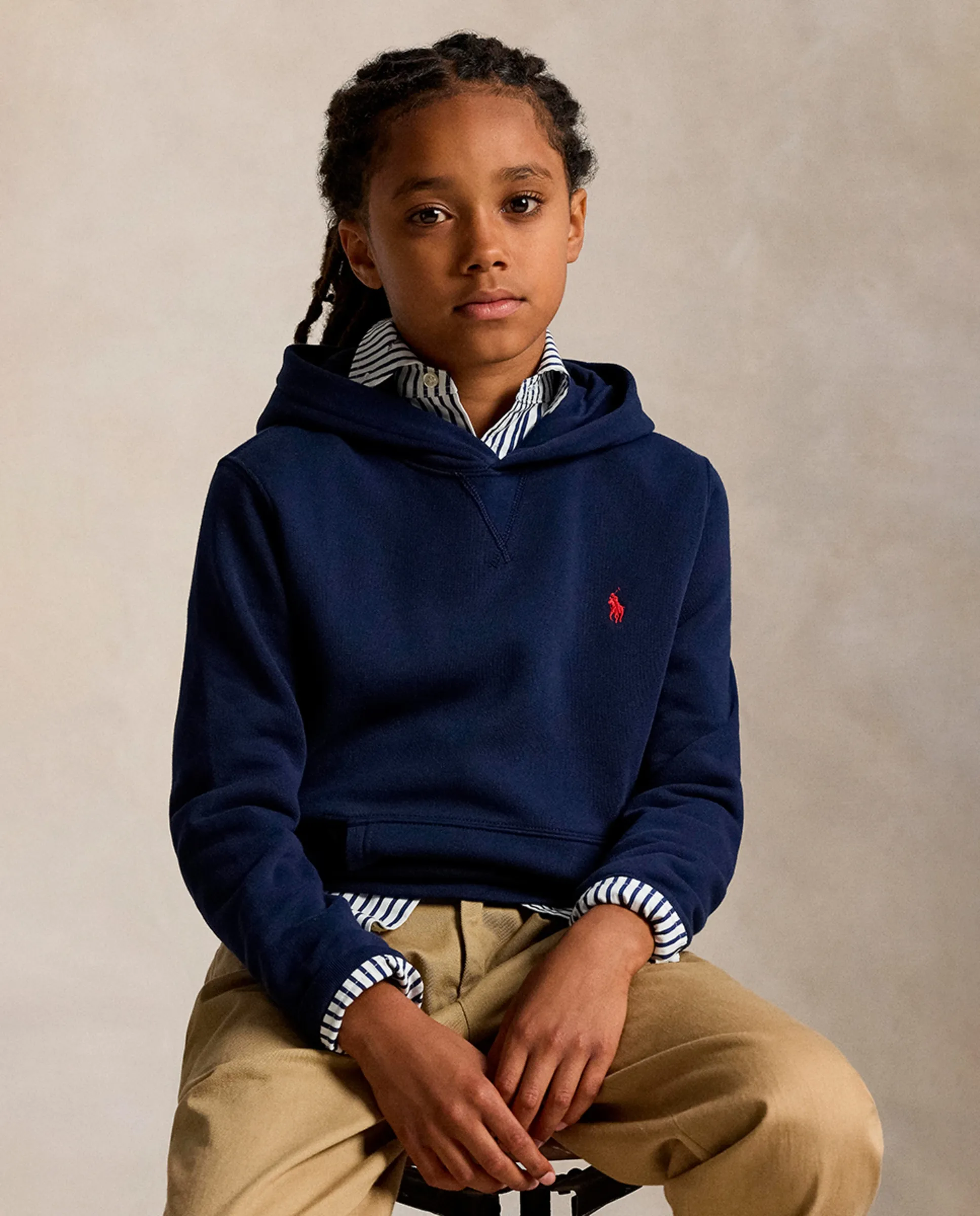 

Унисекс худи из флиса Polo Ralph Lauren, темно-синий