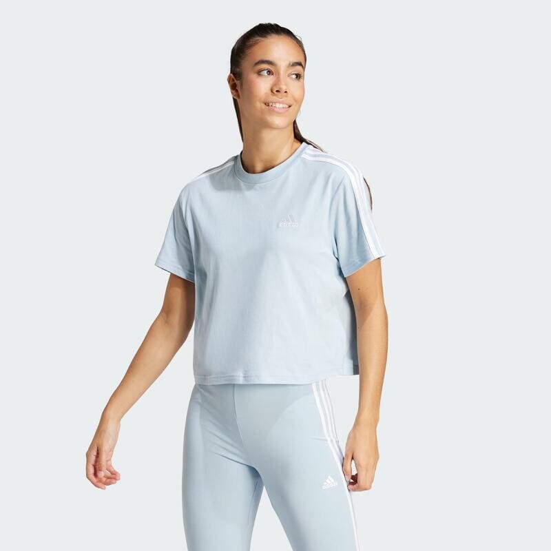 

Укороченный топ из джерси с 3 полосками Essentials ADIDAS, цвет blau