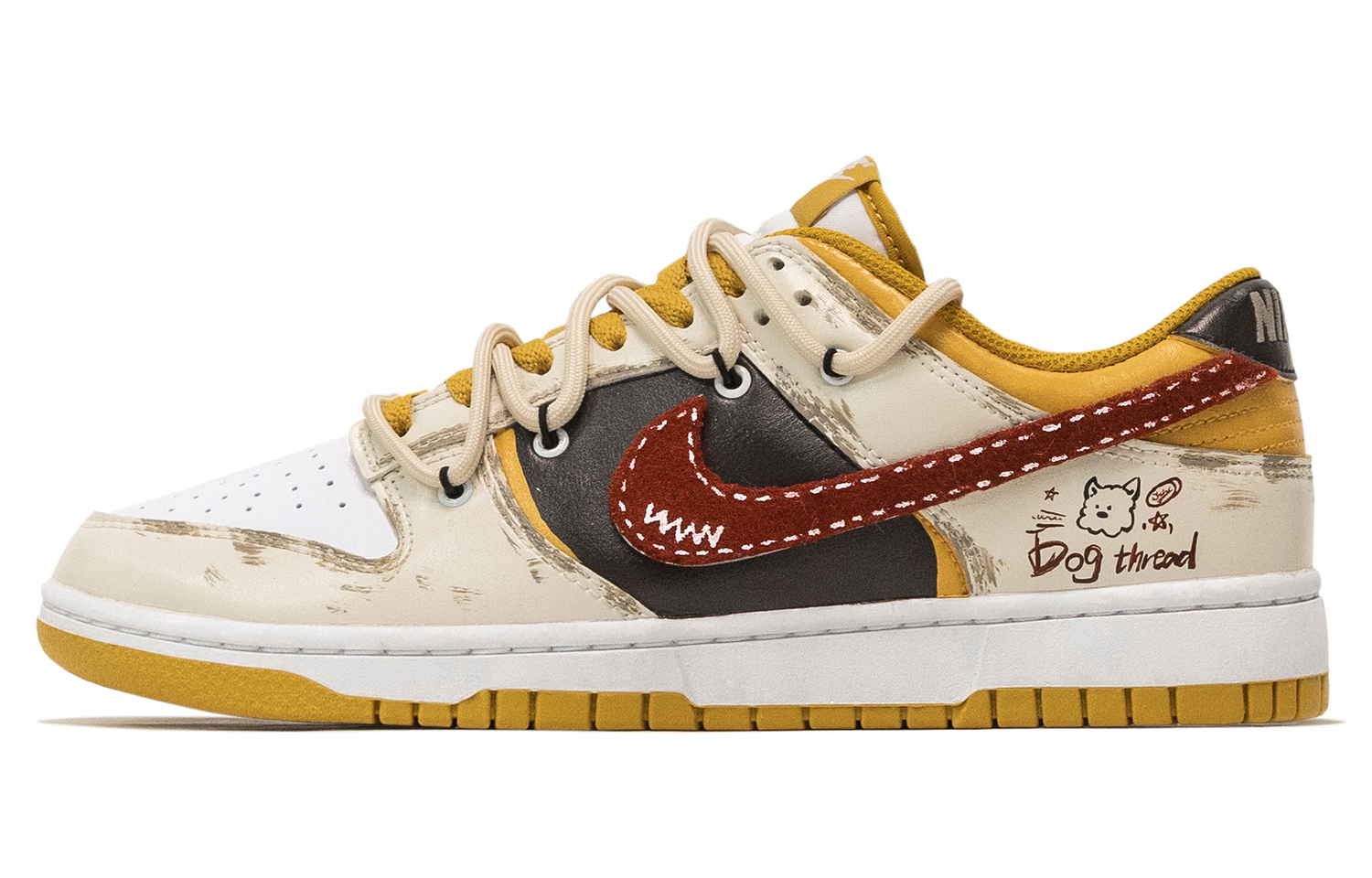 

Мужские низкие скейтбордные кроссовки Dunk Morning Light Iridescence Nike, желтый