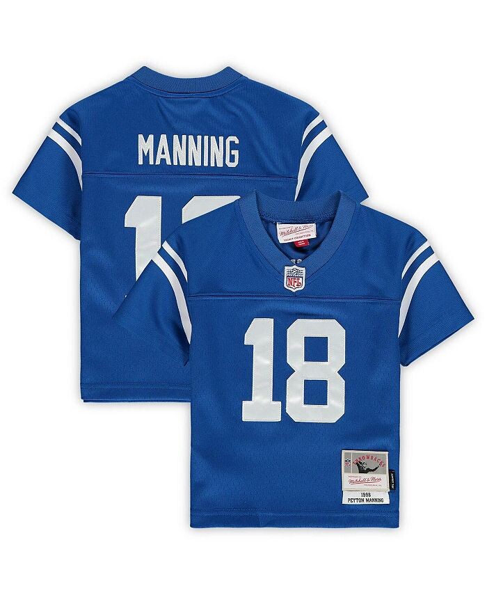 Джерси Пейтона Мэннинга Royal Indianapolis Colts для новорожденных 1998 года, вышедшего на пенсию Legacy Mitchell & Ness, синий — фото 2