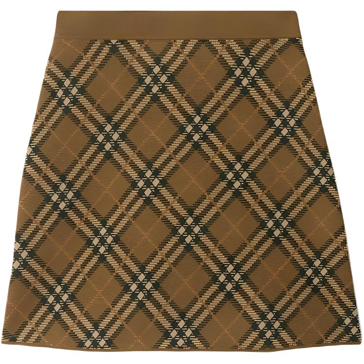 Мини-юбка Check Burberry, серо-коричневый — фото 3
