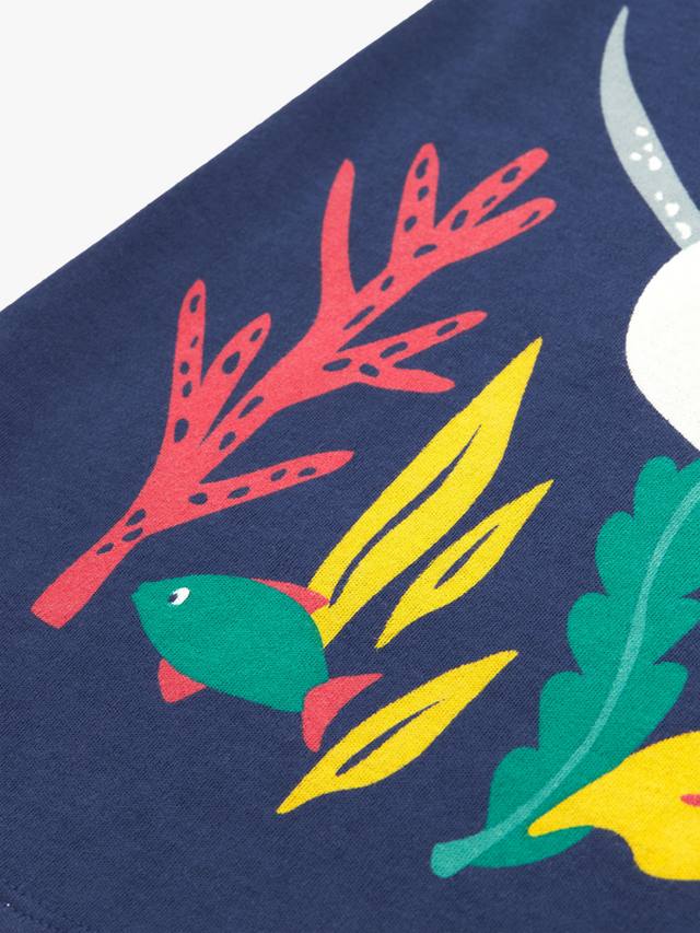 Детское платье Bonnie из органического хлопка Frugi, Navy Blue/Sealife — фото 4
