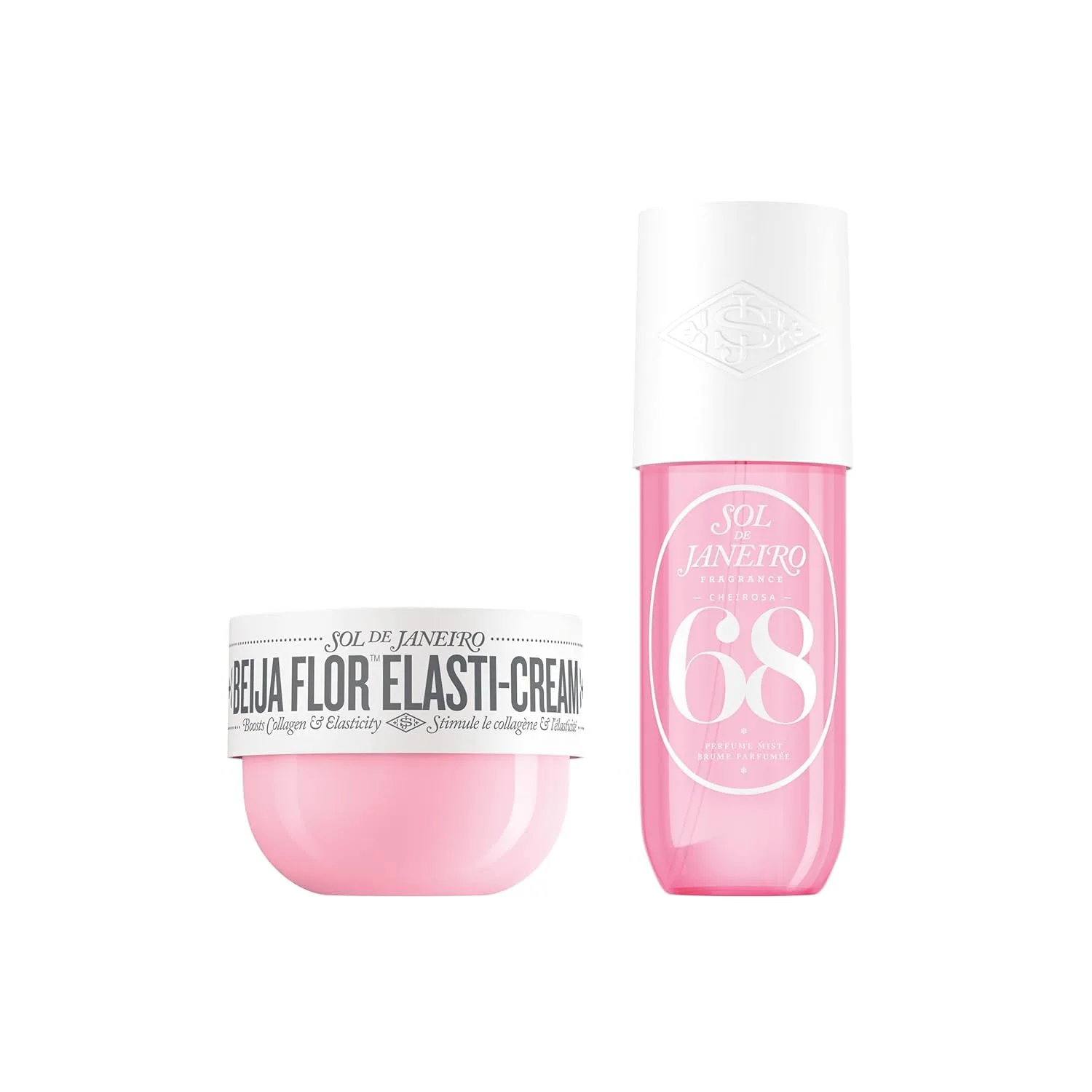 Sol de Janeiro Collagen Boosting Beija Flor Elasti-Cream & Cheirosa 68 Дуэт ароматного тумана для волос и тела, 8,1 жидких унций., pink