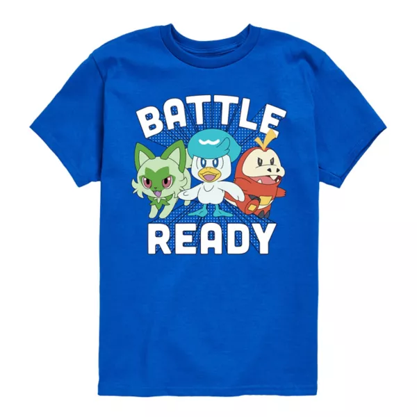 

Футболка для мальчиков 8-20 лет с принтом "Pokemon Battle Ready" Licensed Character, синий