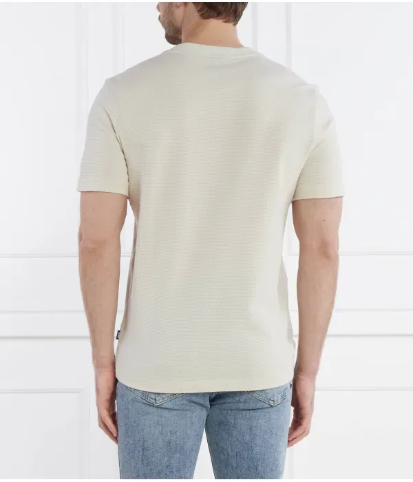 Футболка Тибурт 240 regular fit Boss, экрю — фото 4