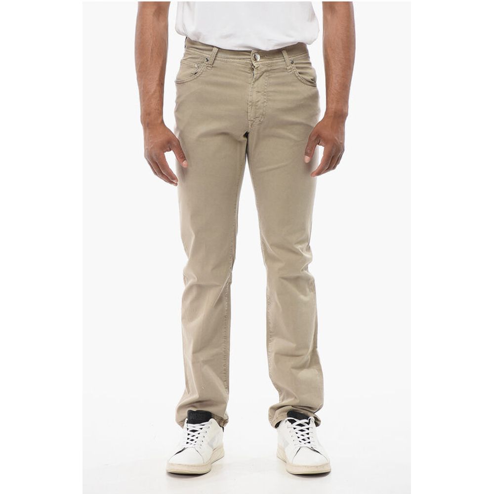 

Джинсы ID LUXURY Straight Fit с вышитым логотипом Corneliani, Beige