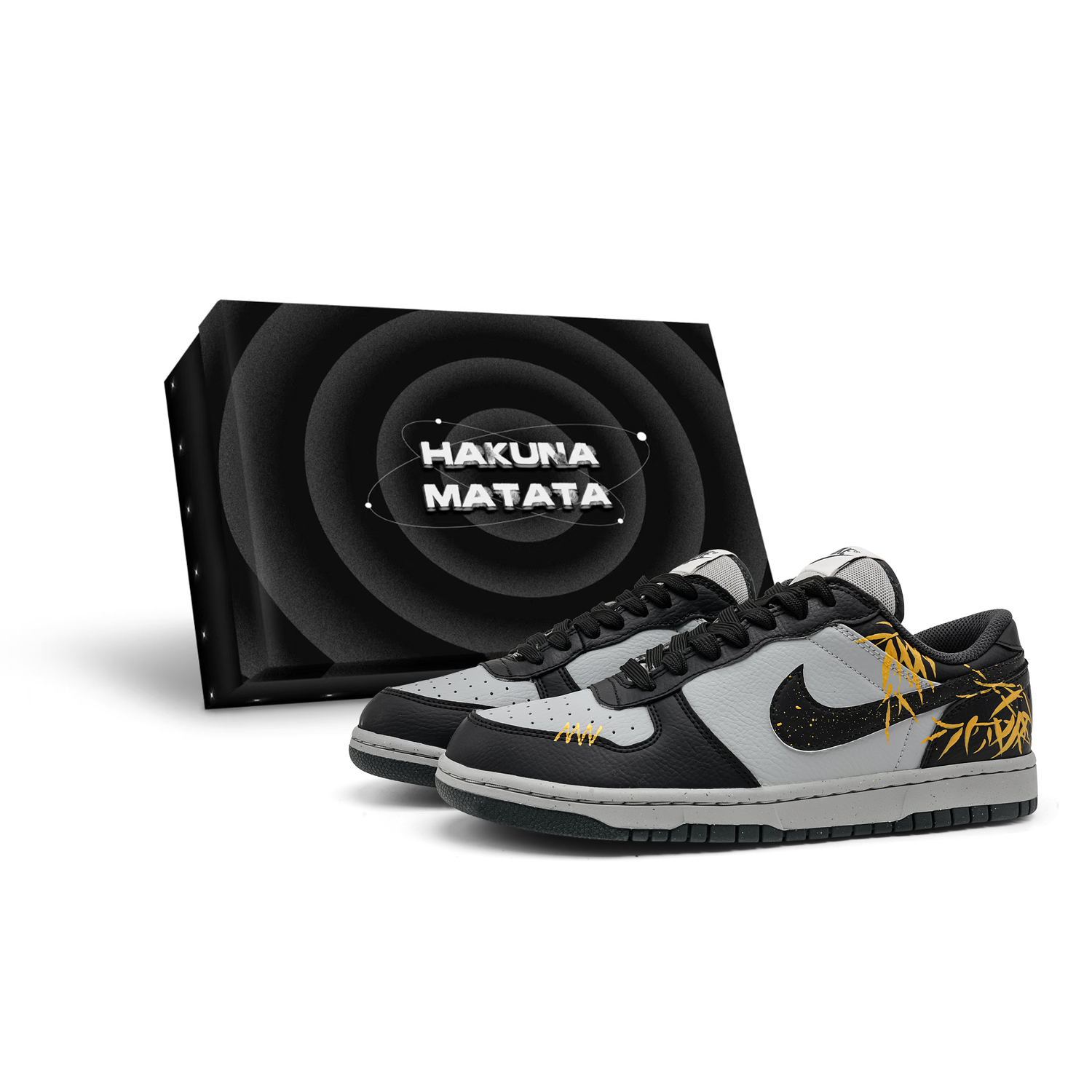 Nike Big Low Gold Bamboo Box Edition Slip Resistant, Abrasion Resistant, Breathable Low top Skateboard Shoes Men's — фото 3